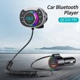 thumbnail image 4 of Transmisor FM Bluetooth 5.0 para Coche PD 30W QC3.0 Cargador Rápido Receptor de Audio Manos Inalámbrico Reproductor de Música MP3, 4 of 5