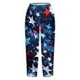 thumbnail image 5 of Roncen Women's Independence Day Printed Capri Pants - Summer Comfortable Loose Wide Leg Trousers with Elastic Waist, 5 of 5