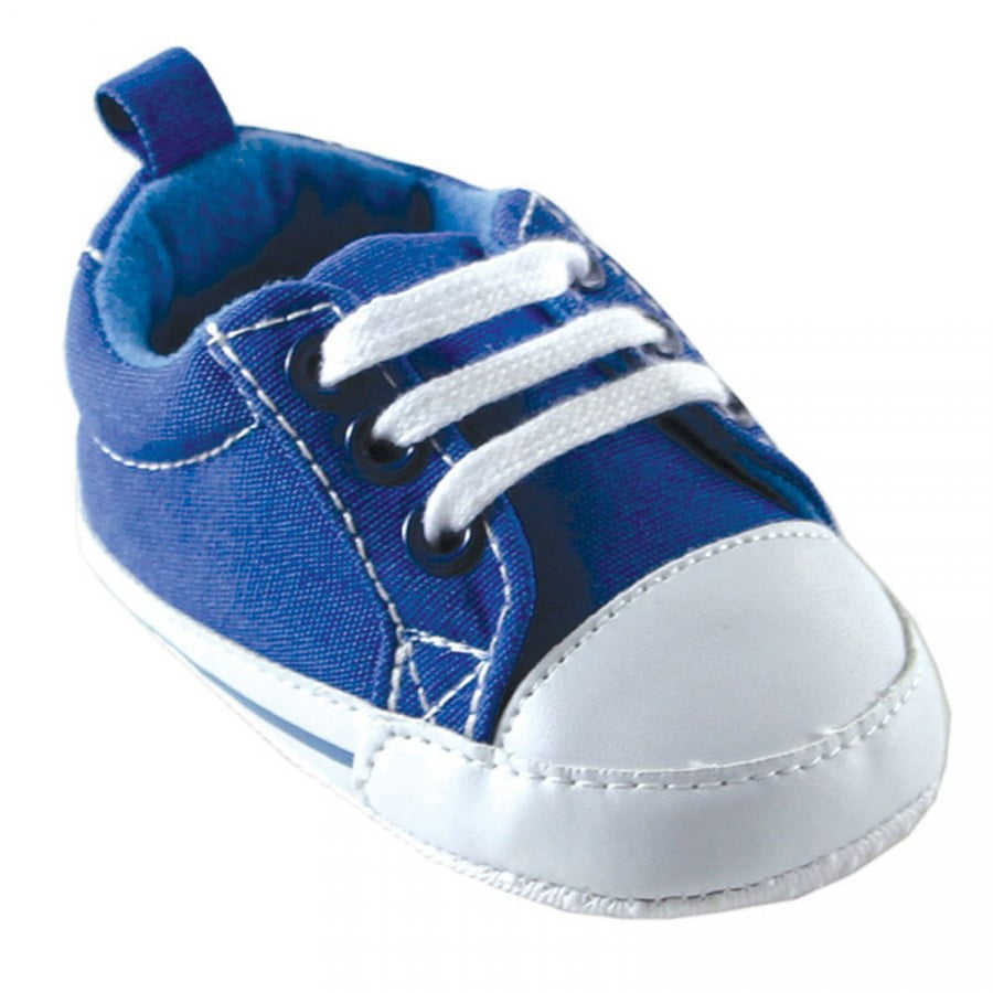 Luvable Friends Baby Boy Crib Shoes, Blue Canvas, 1218 Months