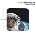 thumbnail image 3 of Kll Square Drink Coasters Set Of 4,Pu Leather Absorbent Coasters Set Decorative Coffee Cup Coasters Housewarming Gift For Home Decor-Cat Astronaut, 3 of 9
