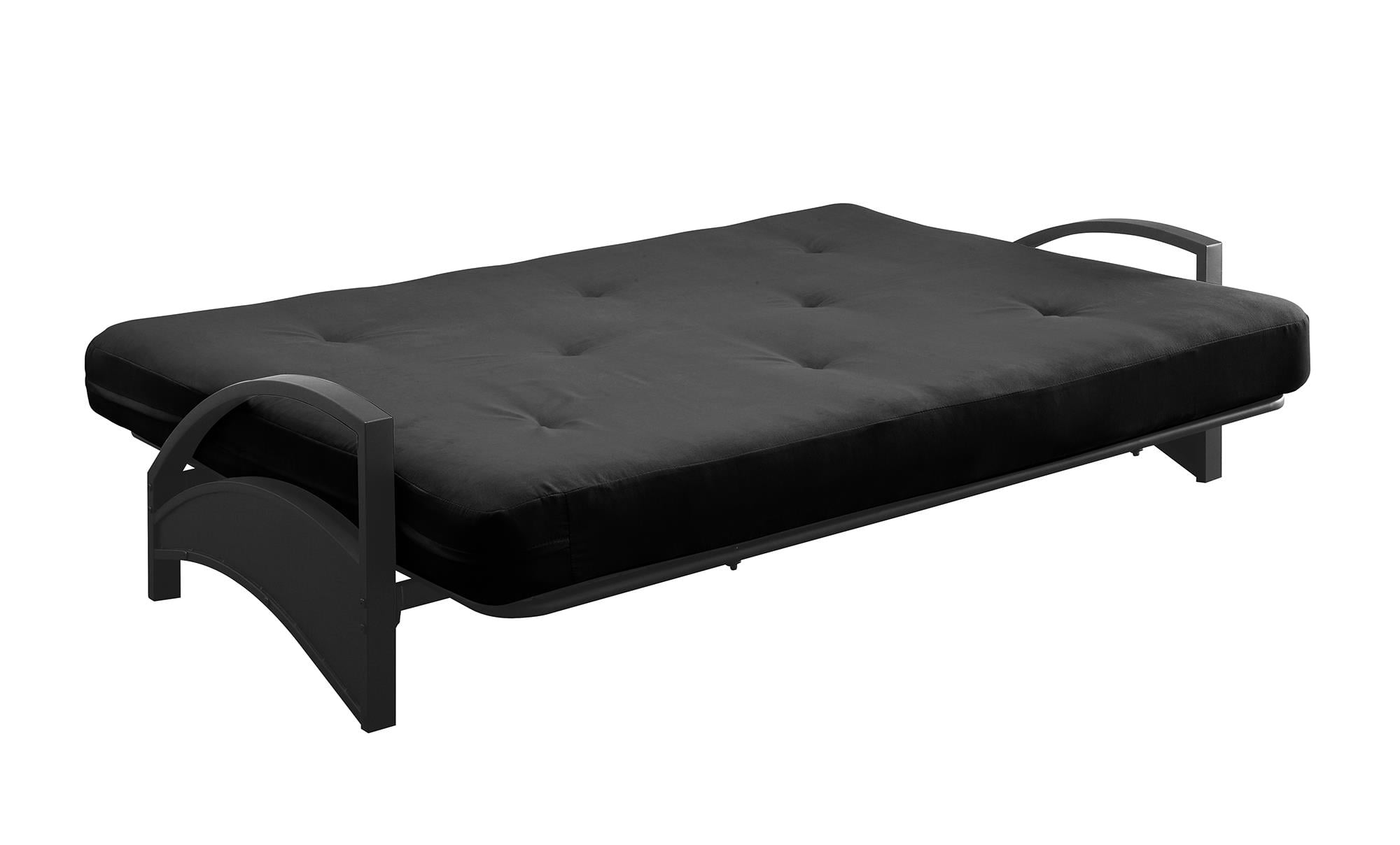 DHP Alessa Black Metal Futon Frame W/ 6" Futon Mattress, Multiple ...