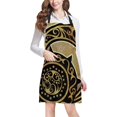 thumbnail image 1 of HATIART Sun and Moon Abstract Shabby Golden Mandala Background Adjustable Bib Apron with Pockets Commercial Restaurant and Home Kitchen Adjustable Apron, 1 of 2