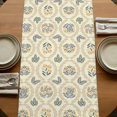 thumbnail image 5 of Table Runners 70 Inches Long Dress Scarves, Yellow Flower Pattern Farmhouse Coffee/Dining/Kitchen Table Decor, Holiday Table Runner, Vintage Botanical Floral Simple Yellow 13x70 Inch, 5 of 9