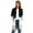 Black, variant on Grace Karin Women's Blue and White Long Cardigan Striped V-Neck Casual Sweaters with Pockets
