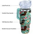 thumbnail image 4 of 40 oz Dachshund Tumbler with Handle and Straw, Dog Travel Mug Water Bottle, Stainless Steel Insulated Cup with Lid and Straw, Birthday Christmas Gifts, 4 of 6
