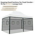 thumbnail image 2 of InstaHibit 4 Mesh Sidewalls for 15x10 Ft Pop Up Canopy Tent with Windows Food Vendor Fair, 2 of 12