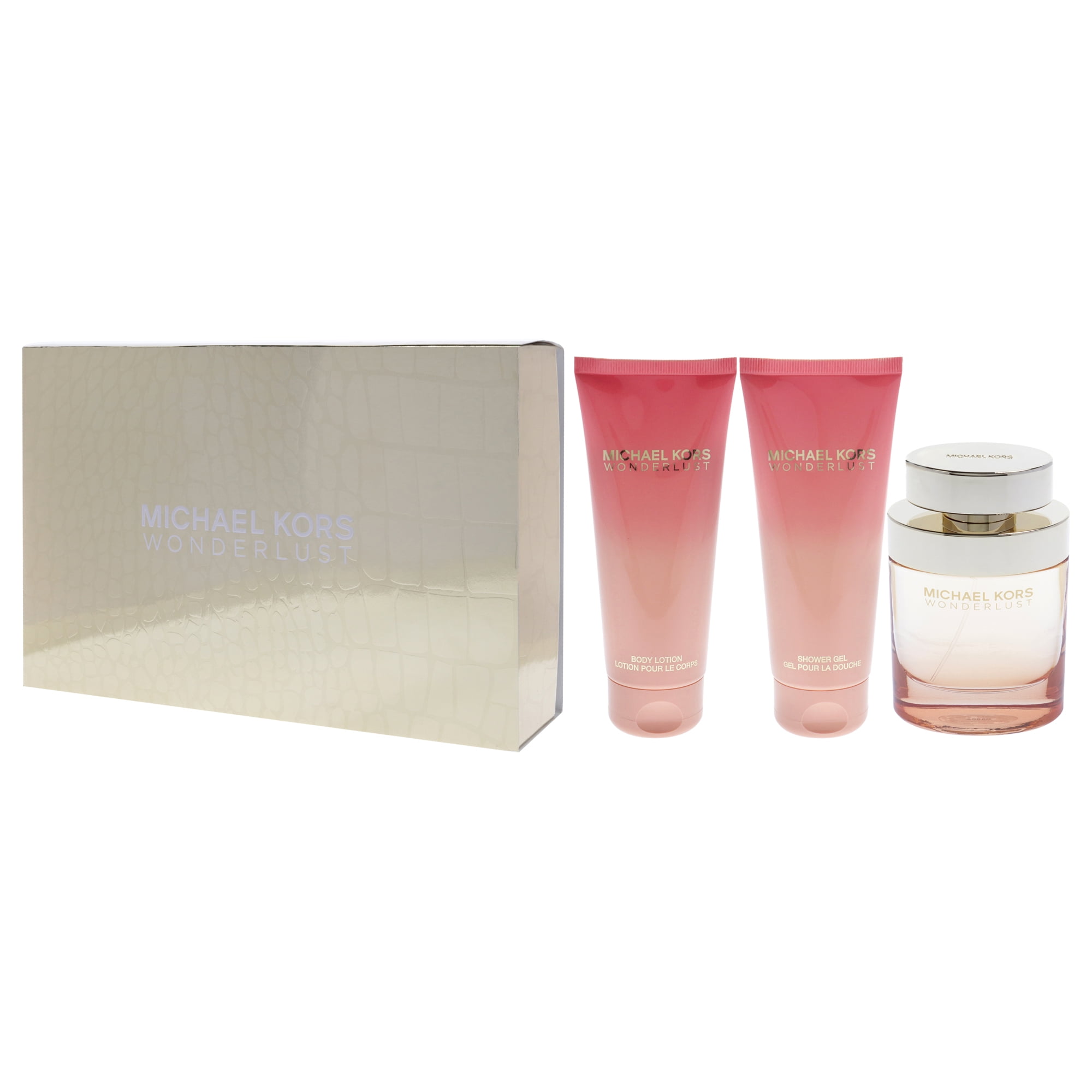 Michael Kors Wonderlust , 4 Pc Gift Set 3.4oz EDP Spray, 0.14oz
