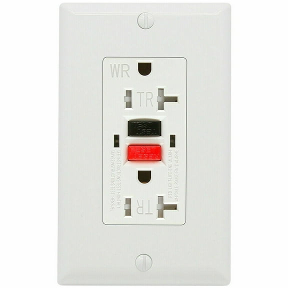 ANKO GFCI Outlet, 20A 125V White Tamper-Resistant Electrical Outlet