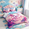 thumbnail image 2 of Manfei Rainbow Axolotl 7 Pieces Full Size Bedding Sets,Animals Print Full Size Bed in a Bag,Colorful Stars Reversible, 2 of 7