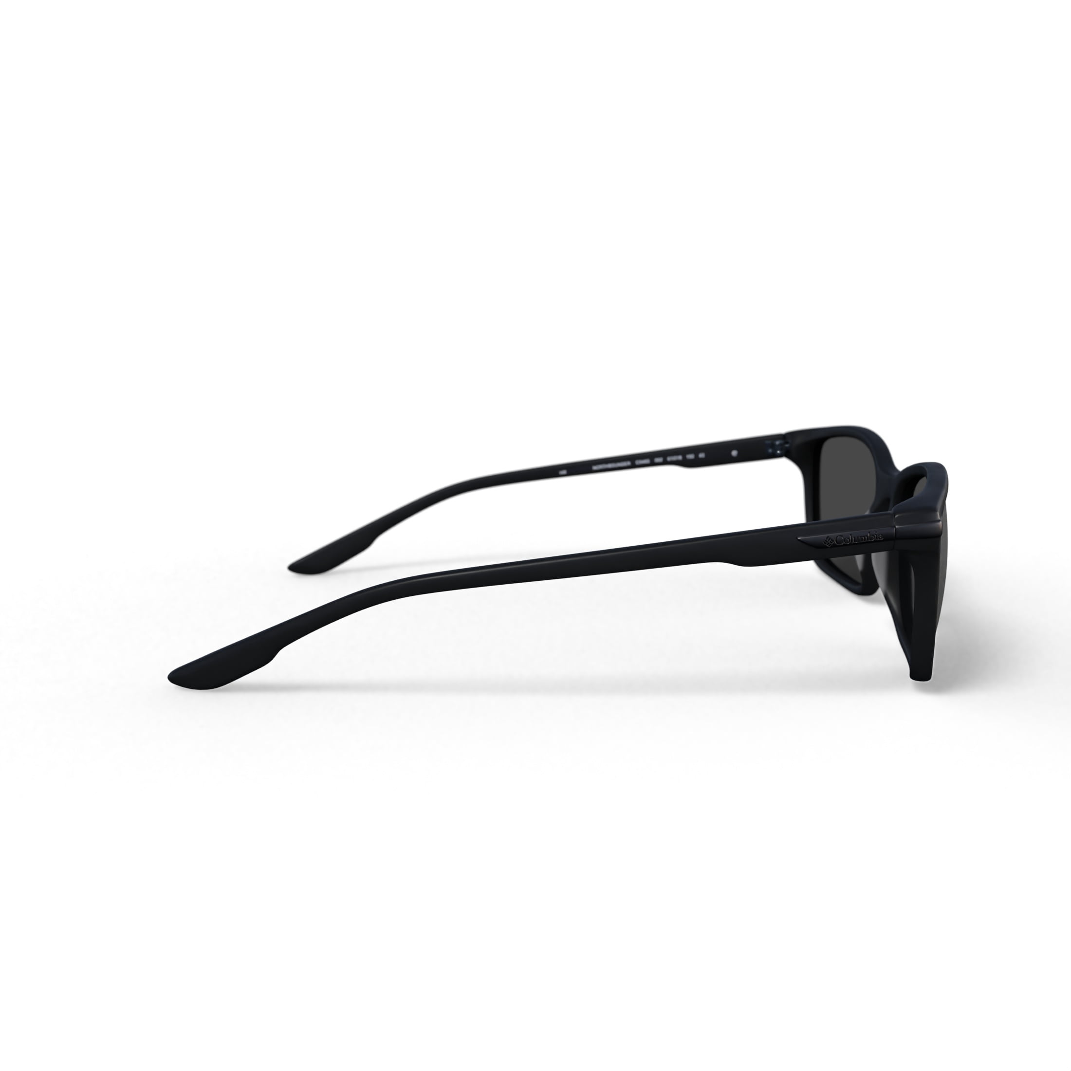 Columbia C548S Sunglasses with Case, Black, Square, Plastic, 56-18-150