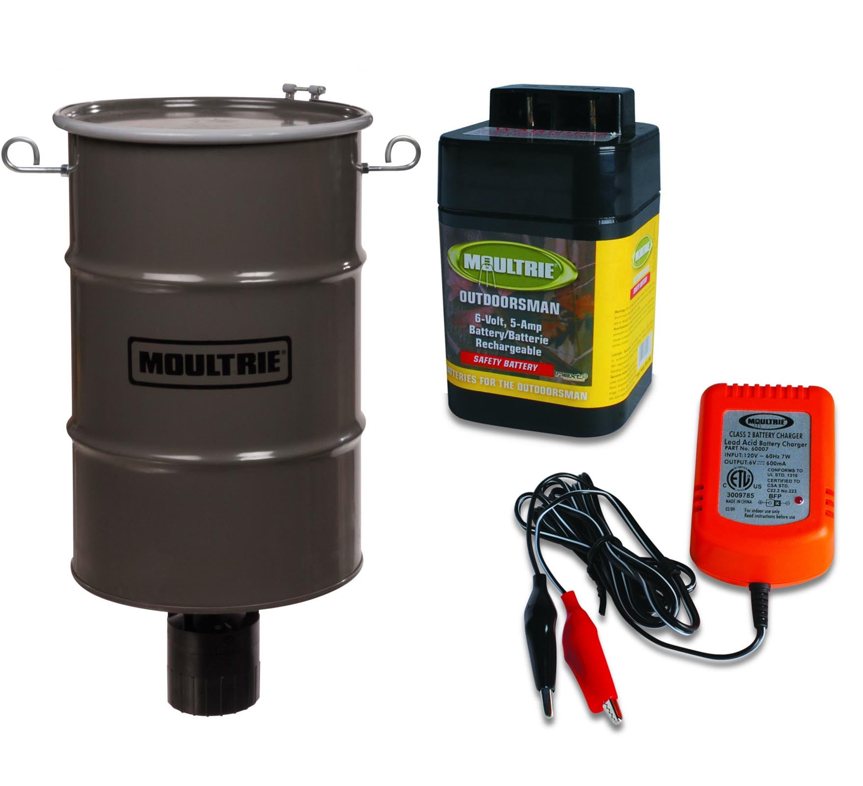 MOULTRIE 30 Gallon ProHunter 360° Hanging Deer Feeder w/ 6V Battery