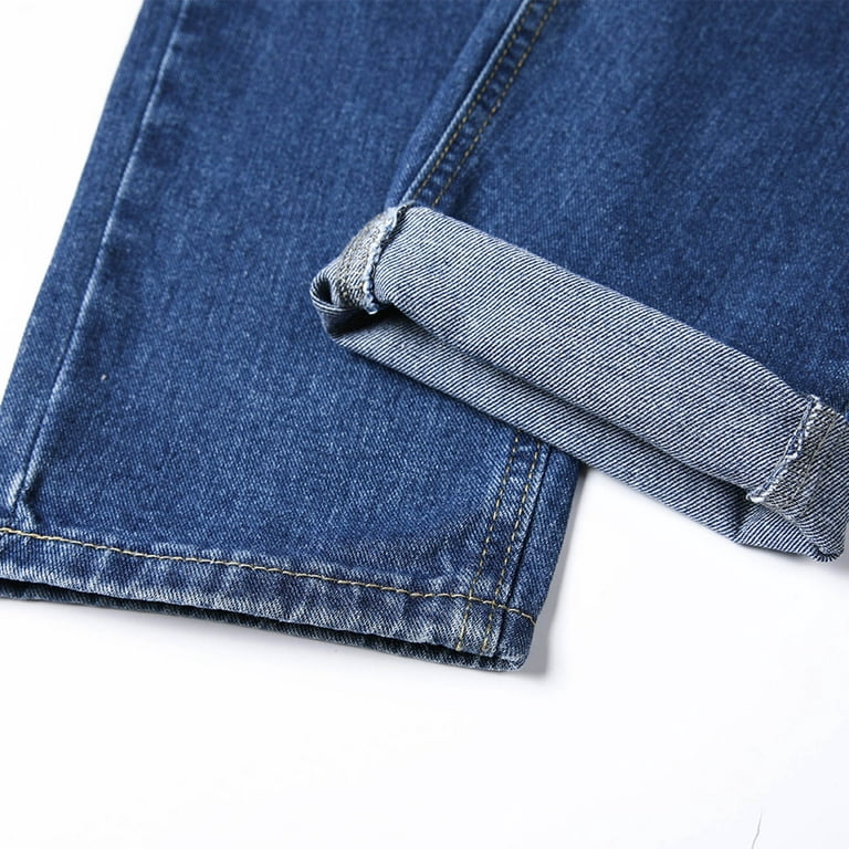 Jeans For Men Men'S Fashion Casual Denim Straight Pants Zipper Fly Pocket  Jeans Trousers 