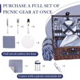 thumbnail image 4 of Wicker Picnic Basket for 4 with Insulated Cooler & Waterproof Blanket - Handwoven Luxury Outdoor Set with Ceramic Plates, Perfect for Beach, Camping & Romantic Getaways, 4 of 16