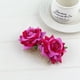 thumbnail image 1 of Elegante peineta de terciopelo hecha a mano con flores, doble seda artificial, rosa, pinza para el pelo, tocado para boda, novia, dama de honor, tocado para fiesta de graduación., 1 of 6