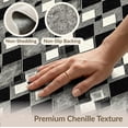 thumbnail image 6 of ODIKA 6'x9' Washable Area Rug Geometric Grid Farmhouse Style Balanced Lattice Diamond Design for Queen Size Bedroom, Under Bed, Master Suite, Easy Care, Non-Shedding, 6 of 7
