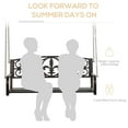 thumbnail image 4 of Outsunny 50'L Steel Porch Swing with Chain, Antique Style Black, 4 of 10