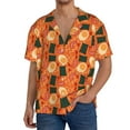 thumbnail image 2 of Disketp Men's Hawaiian Ramen Noodle Soup Print Shirts Button Down Holiday Beach Shirts-Small, 2 of 5