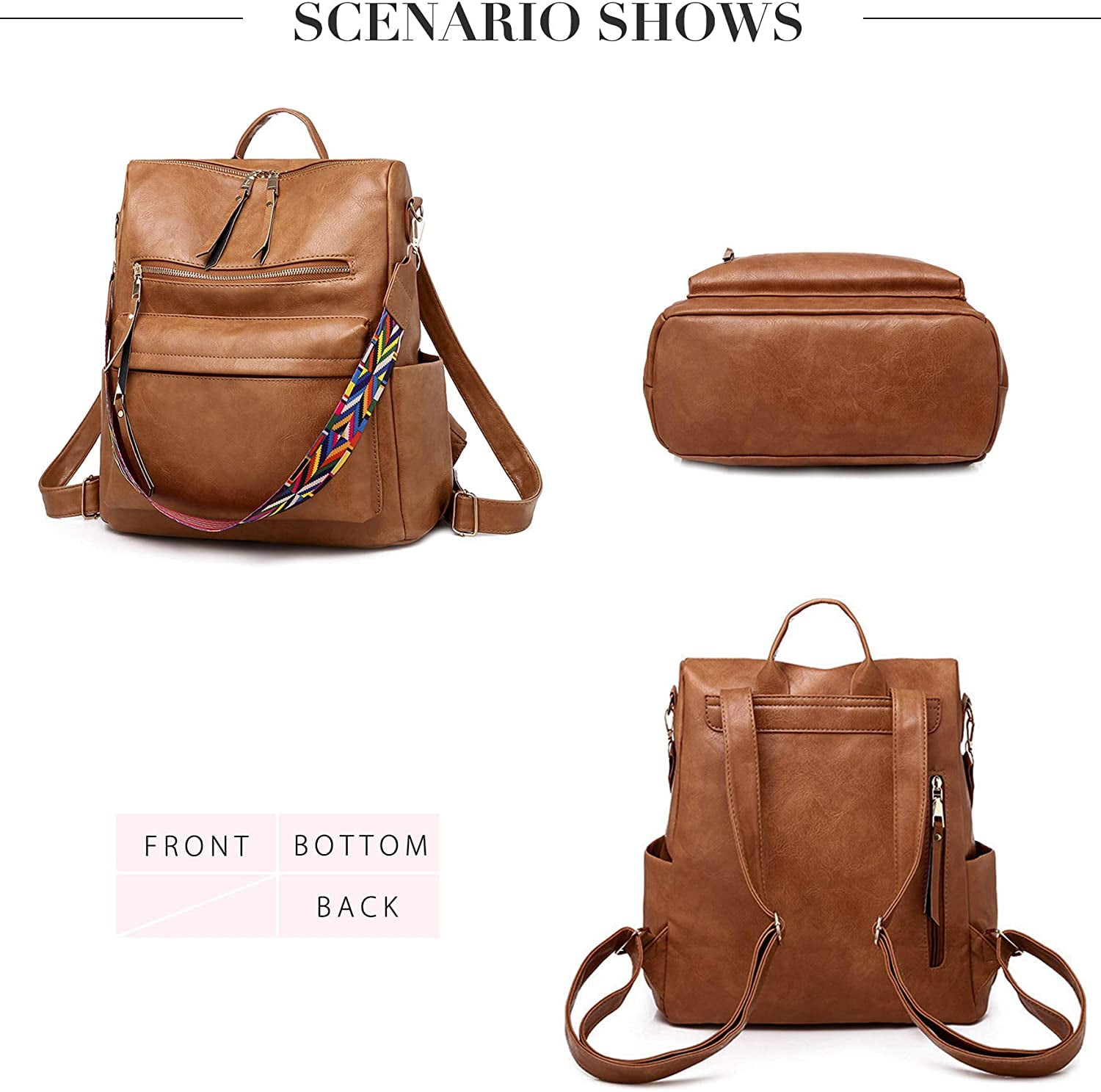 Buy DAVIDNILE Women's Fashion Backpack Purses Multipurpose Design Handbags  and Shoulder Bag PU Leather Travel bag Online at desertcartOMAN