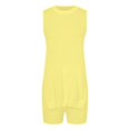 thumbnail image 5 of CAIXIA 2 Piece Sets for Women Summer, Sweater Set Sleeveless Tunic Top and Shorts Beach Vacation Sets Tracksuits, 5 of 8