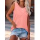 thumbnail image 5 of Camiseta Sin Mangas Informal de Cuello Redondo y Corte Holgado para Mujer, Color Rosa L, 5 of 8