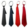 thumbnail image 4 of HLONK Zipper Tie For Men‘s Black Navy Red Wine Red, 4 of 9