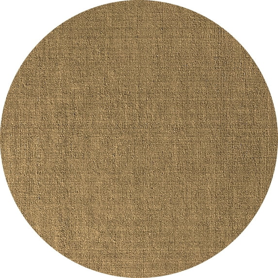 Ahgly Company Indoor Round Solid Brown Modern Area Rugs, 5' Round