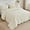 Cream, variant on Extra Wide Oversized King Bedspread 128x120 for Tall King Cal King Bed Ultrasonic Quilted 3-Piece Coverlet Set Blue