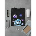 thumbnail image 3 of NASA Nasa Astronaut Kitten W Planets T-Shirt Men -NASA Designs, Male Large, 3 of 4