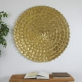 thumbnail image 2 of DecMode Gold Wood Carved Radial Plate Wall Decor, 2 of 8