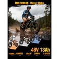 thumbnail image 2 of Electric Bike for Teens & Adults – 750W (Peak 1500W) Motor, 28 MPH, 48V 13Ah Battery, 16×4" Fat Tires, 7-Speed E-Bike with Dual Suspension, Black, 2 of 7
