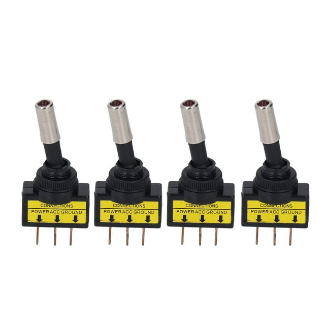 Interrupteur à Bascule, 4 Pcs Interrupteur à Bascule V ONOFF Robuste et Résistant
