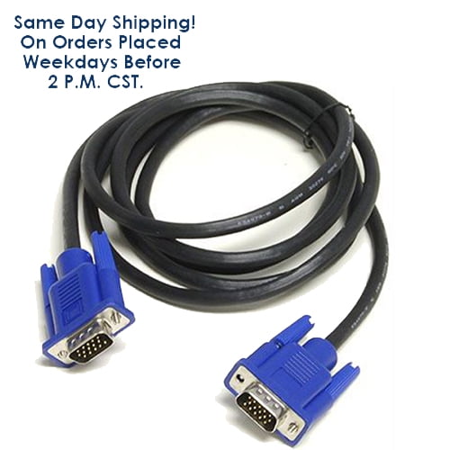 VGA D-Sub 5 Foot Cables HP Hewlett Packard Male to Male Computer Monitor 15-Pin 