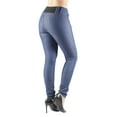 thumbnail image 5 of Fashion2Love Women's Juniors Colombian Design Butt Lift Push Up Mid Waist Skinny Jeans, 5 of 10