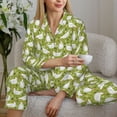 thumbnail image 4 of Goofa Funny Chicken Printed Women’s 2 Piece Pajama Set Super,Pajamas Women's Long Sleeve Sleepwear Soft Button Down Loungewear Pjs Lounge Set Nightwear-X-Large, 4 of 9