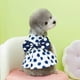 thumbnail image 4 of Disfraz de perro Retro Bow - Falda plisada de lunares con anilla en D, vestido ligero con botones, para perros/gatos pequeños, 4 of 4