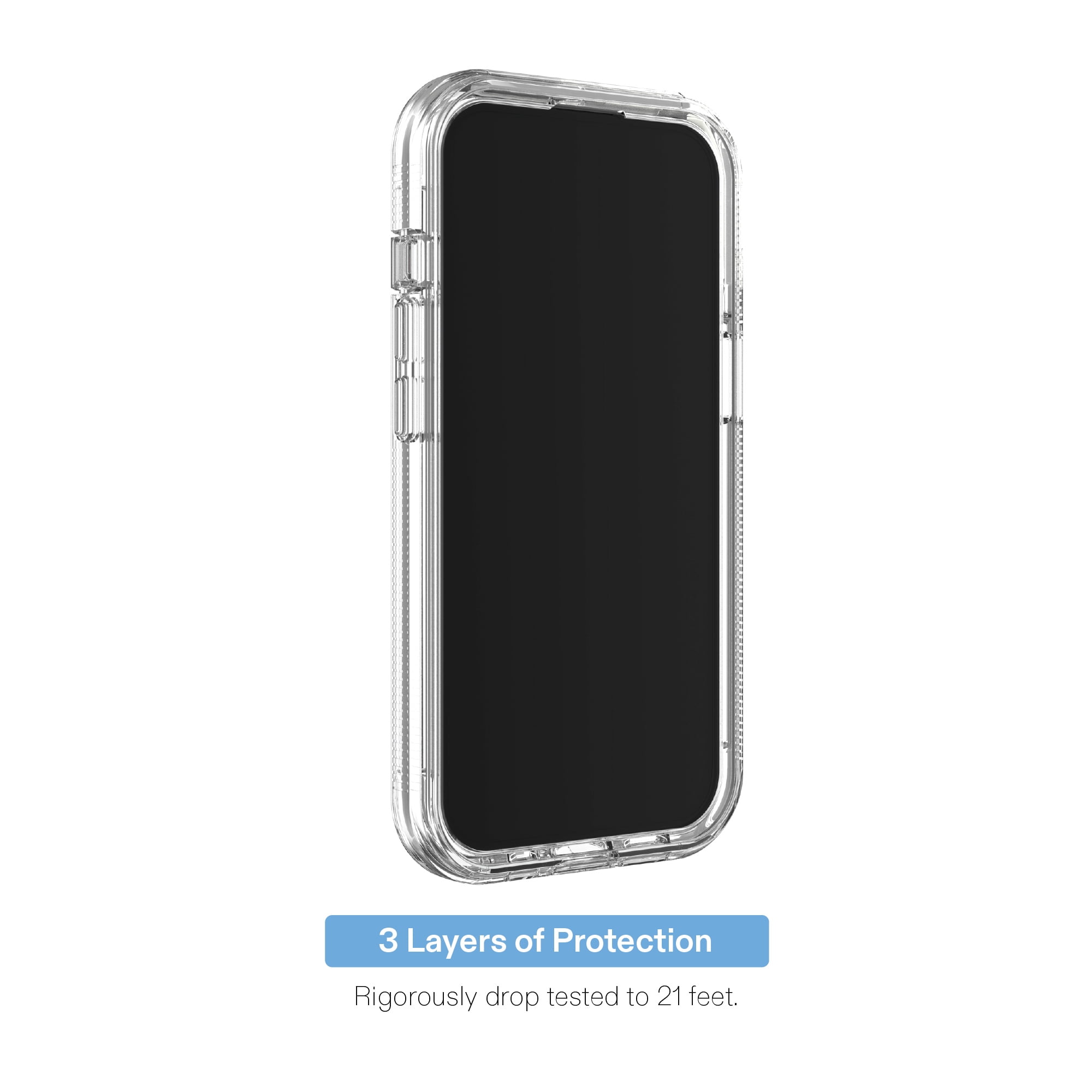 onn Rugged Phone Case for Samsung Galaxy S25 Ultra - Clear