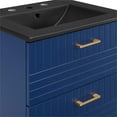 thumbnail image 6 of Modway Daybreak 24" Rubberwood MDF Particleboard Bathroom Vanity in Blue/Black, 6 of 8