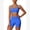 Electric Blue, variant on IDOPIP Workout Sets for Women 2 Piece Seamless Halter Sports Bra Top High Waisted Scrunch Butt Impact Shorts Gym Yoga Activewear Outfits