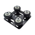 thumbnail image 3 of Placa de pórtico con ranuras, placa de varilla de pórtico con rueda, máquina CNC de impresora 3D ensamblada para perfil de aluminio, accesorios de ruedas negras, 3 of 8