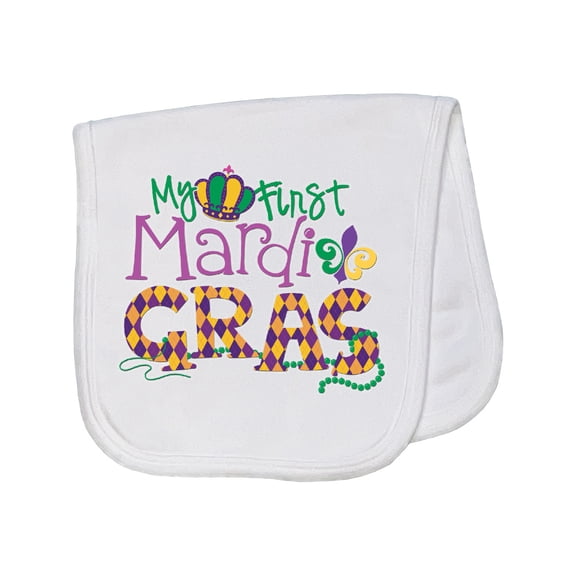 Inktastic My First Mardi Gras Baby Burp Cloth