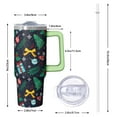 thumbnail image 2 of 30oz Merry Christmas Tumbler with Lid and Straw, Stainless Steel Cup with Handle Plaid Travel Coffee Mug, Holiday Presents, 2 of 5