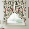 thumbnail image 2 of Farmhouse Parrots Swag Valances for Windows, Kitchen Window Curtains Over Sink, Spring Summer Botanical Leaves Burlap Window Treatment Curtains for Living Room/Bedroom Curtains 2 Panel Sets 36"x45", 2 of 8