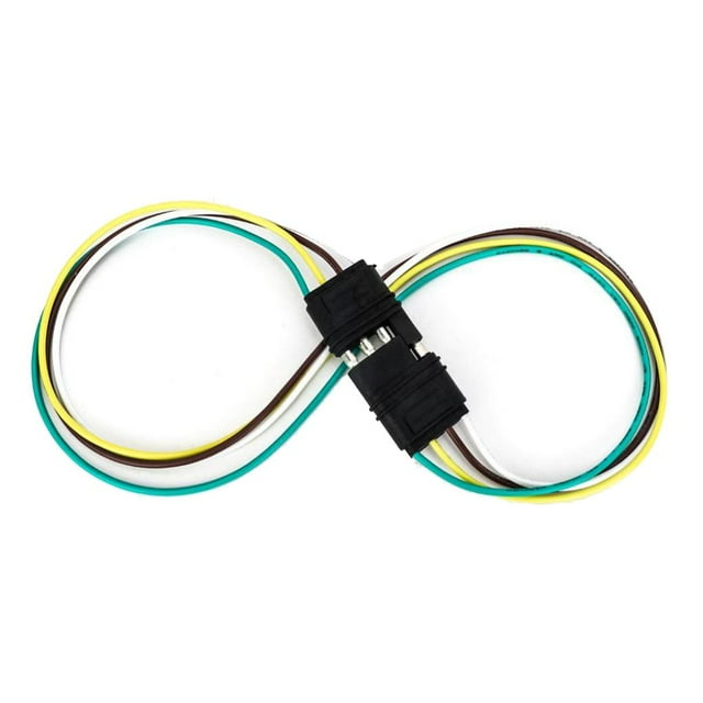 Extensión del Arnés de Cableado Zulema Lámpara del Remolque 24'' Zócalo de Conector Plano de 4 Vías