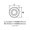 thumbnail image 6 of Amerock BP15852G10 Inspirations Rope Oversized Knob, 1-3/4", Satin Nickel, 6 of 7