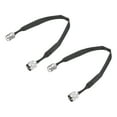 thumbnail image 1 of Cable coaxial plano para paso a través de puertas/ventanas Uxcell con conector UHF macho a hembra de 0.98ft/30cm, extensión de cable coaxial plano para antena enrutador, paquete de 2, 1 of 6