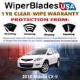 thumbnail image 2 of 2010 Mazda CX-9 Beam Wiper Blades Wipers w/1yr Warranty (Set of 2) (WiperBladesUSA), 2 of 5
