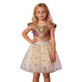 thumbnail image 2 of Letdown Toddler Girls Layered Tutu Skirt Star Sparkling Sequin Tulle Dance Skirts Girls Pull on Dressy Skirts Cute Tiered Short Mini Skirts (#04-Beige,18-24 Months), 2 of 5