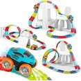 thumbnail image 1 of Glow-in-the-dark Race Track Toy With Led Glow Racing Toy Car Set, 1 of 5