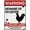Color 163, variant on Beware of Rooster Signs 12"x16", Vintage Metal Warning Signs About Rooster Activity Areas for Outdoor Fences Yards Forest Scenic Area