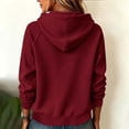thumbnail image 6 of Nowekniz Fall Women Knit Fleece Hoodie Pullover Sweater, Loose Fit Long Sleeve Drawstring Hooded Sweatshirt with Pockets, Casual Fashion Daily Outfit Top, 6 of 6